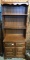 American Drew Book Shelf with 3 drawer chest for a base, 77 inches tall, 30 inches wide