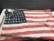 48 Star American Flag, with pole, faded