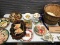 Serving Platters and bowls lot with VIntage Puzzle Set
