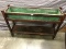 Wooden Framed Planter Stand, with metal insert, approx 44 inches long