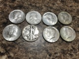 8- HALF DOLLARS, 4 are 40%, and 4 are 90% Silver