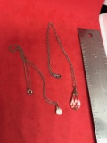2 Necklaces, both have clasps marked Sterling
