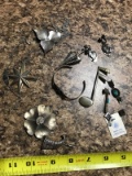Several pieces of jewelry, all are marked Sterling somewhere.  Note, parts of the piece may be other