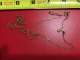 Gold Colored Necklace, unsure of stamp on clasp