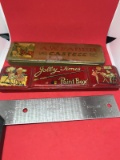 2 Tins, one is a Jolly Times Paint Box, with original paint, and  AW Faber Tin with Buttons