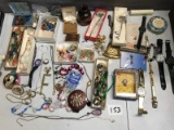 Large Collection of jewelry and costume jewelry, watches and more.  HARMONICA BOX NOT INCLUDED