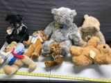 Misc Stuffed Animals with tags, one is Althans German Made