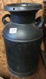 Vintage Milk Can with Lid, appears to be largely rust free, 26 inches tall