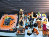 Halloween Decor Lot, most pieces are modern