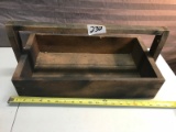 Wooden Tool Tote, approx 18 inches long