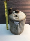Vintage Galvanized Gas Can, great decoration piece, approx 12 inches tall