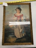 Vintage frame with copied art inside