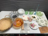 Depression glass, carnival glass and other misc glass