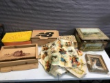 Various Vintage Fabric, cool patchwork piece, various newspaper clippings and more
