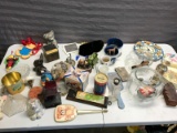 Misc lot, teddy bear home decor, glassware, and more