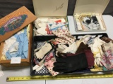 Large Lot of vintage Ladies Handkerchiefs and Gloves