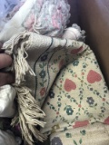 Box of misc Blankets, Afghans and Blankets