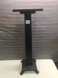 Wooden Pedestal, no top is present, 34 inches tall