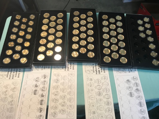 Various Gold Plated State Quarters, there are 90 total coins here