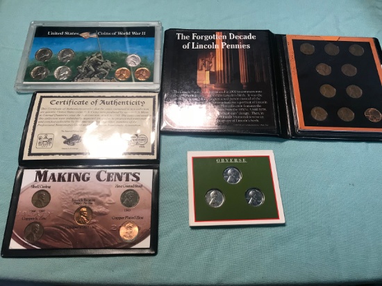 Various Special Issue Coins, and hand filled sets.  War Pennies and more