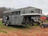 16 Ft Stock Trailer - Has Title