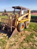 CASE 1835 C SKID STEER 2 BUCKET & FORKS - 3020 HOURS