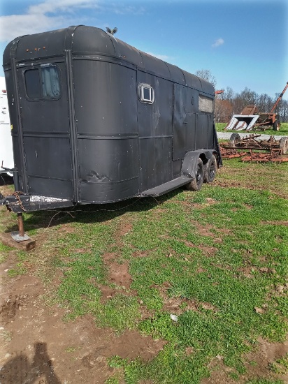 1997 BLACK TAG ALONG HORSE TRAILER WITH TITLE