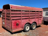 16FT W W OPEN STOCK TAG ALONG GOAT/COW TRAILER - HAS TITLE - BRAND NEW FLOO