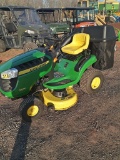 JOHN DEERE D105 LAWN MOWER, 42” DECK, 17.5 HP HOURS 12