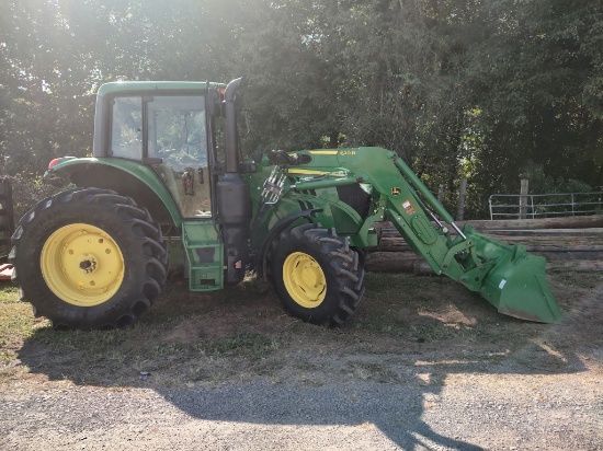 JOHN DEERE 6130M W/ 620R LOADER - 1584 HOURS