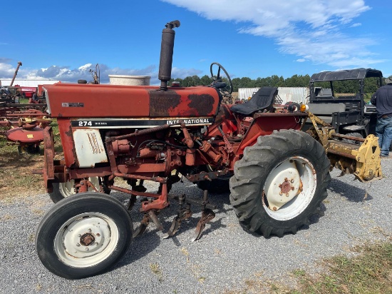 INTERNATIONAL 274 DIESEL W/ CULTIVATORS & ROTARY TILLER INCLUDED