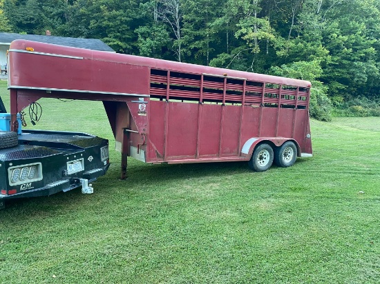 COLT 16’ STOCK TRAILER,  SOLID FLOOR, BUTTERFLY BACK GATE, CUT GATE, READY
