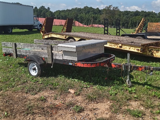 HOME MADE TRAILER WITH TOOL BOX