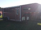 HORSE TRAILER 20 FT FLOOR W/ 14 STOCK AREA 2004 ADAMS W/AWNING W/ TITLE