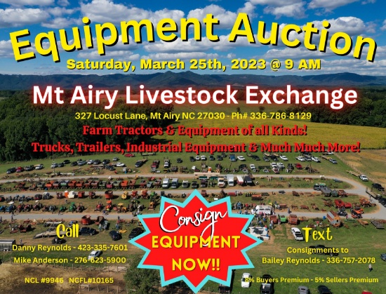 Spring Consignment Equipment Auction
