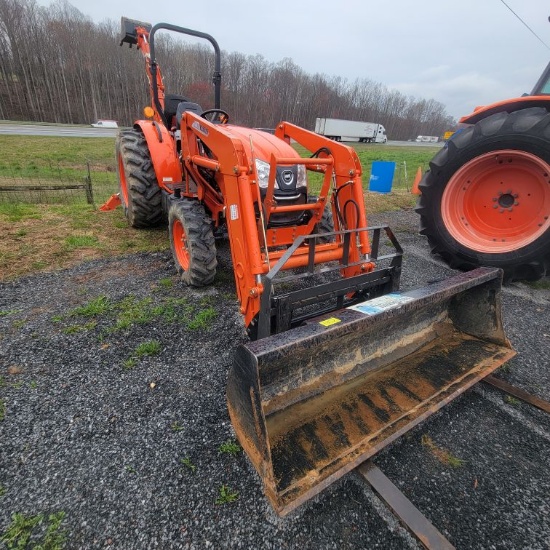 KIOTI DK4510 LOADER, FORKS, BACKHOE