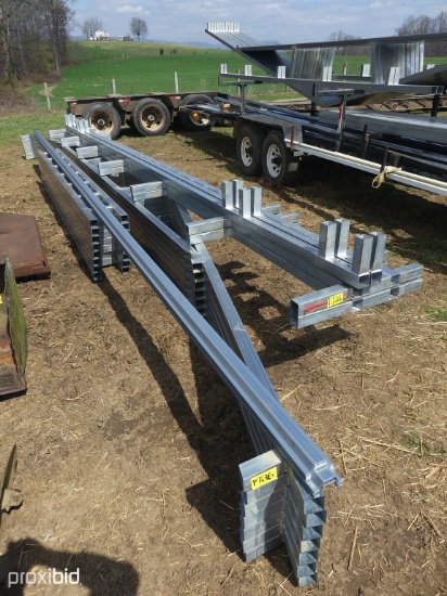 30 WIDE 25 LONG 12 TALL- HEADERS ON BOTH W/ 16' WIDE 12' TALL FRAMEOUTS TRUSSES, HEADERS, LEG POST