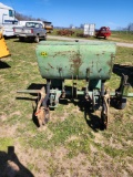 JOHN DEERE 2 ROW CORN PLANTER HAS FERTILIZER TANK. COMES WITH MANUAL - HAS SIX PLATES IN BOX