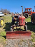 MCCORMICK FARMALL TRACTOR W/ FRONT SCRAPE BLADE - RUNS