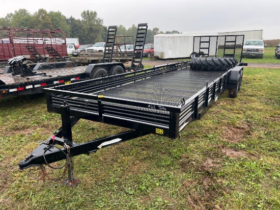 2019 24' Black Flat Bed Trailer (with title)