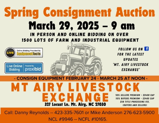 Spring '25 Equipment Auction - RING ONE