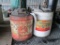 4 OLD OIL CANS