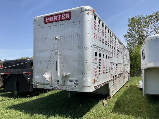 1996 Wilson Aluminum Double Deck Semi Livestock Trailer