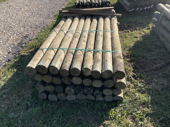 7 ft by 4 in Treated Fence Post Bundle, 36 per bundle