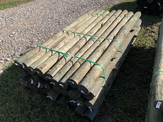 7 ft by 4 in Treated Fence Post Bundle, 36 per bundle