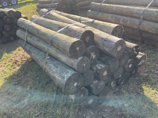 7 ft by 8 in Treated Fence Post Bundle, 25 per bundle