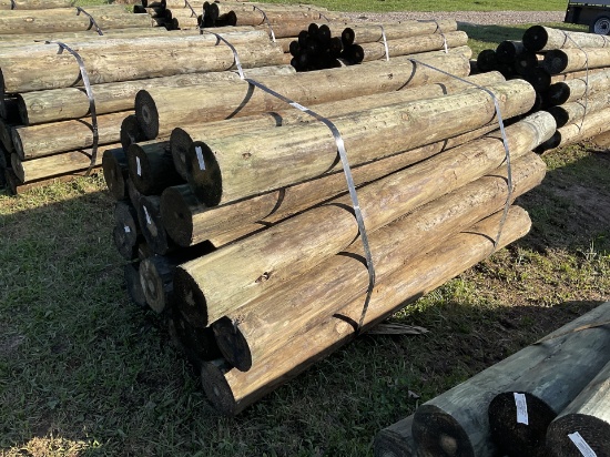 7 ft by 8 in Treated Fence Post Bundle, 25 per bundle