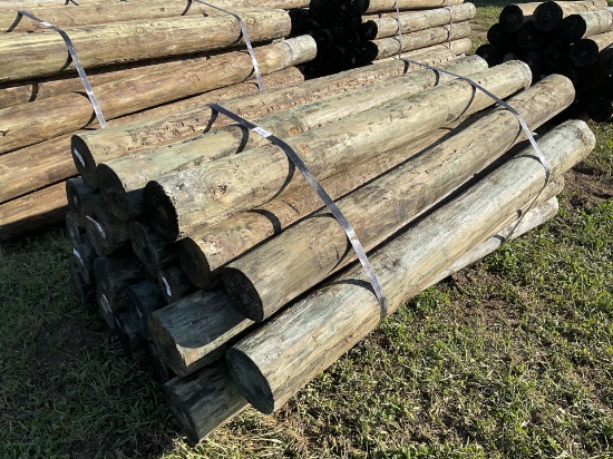 7 ft by 8 in Treated Fence Post Bundle, 25 per bundle