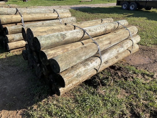 7 ft by 8 in Treated Fence Post Bundle, 25 per bundle