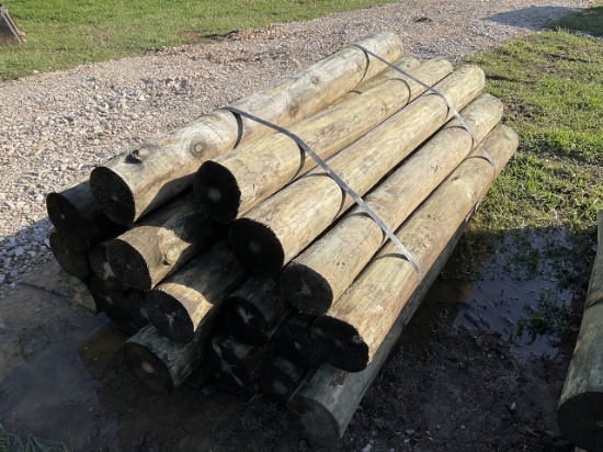 7 ft by 8 in Treated Fence Post Bundle, 25 per bundle